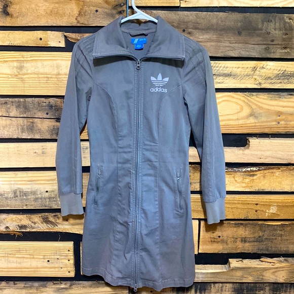 adidas Jackets & Blazers - Vintage 2006 Adidas Gray Long Jacket Size XS